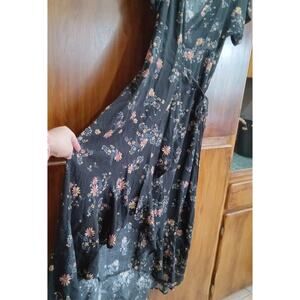 Live & Let Live Women's XL Bohemian Floral Ruffle Wrap Hi-low Maxi Summer Dress